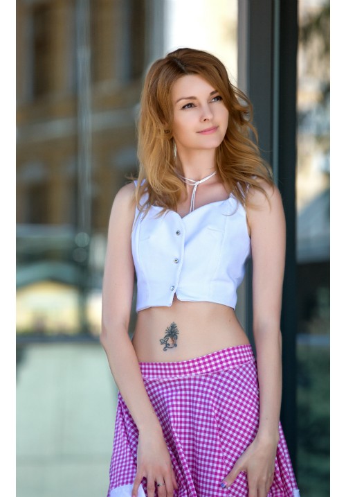 White Crop Top VILA